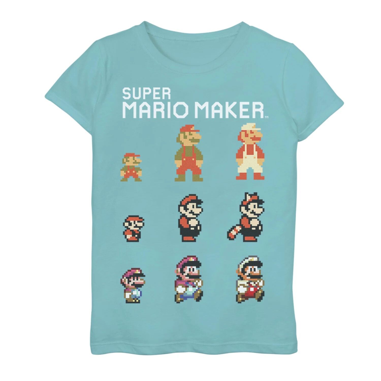 

Футболка с рисунком Nintendo Mario Character Evolution для девочек 7–16 лет Licensed Character