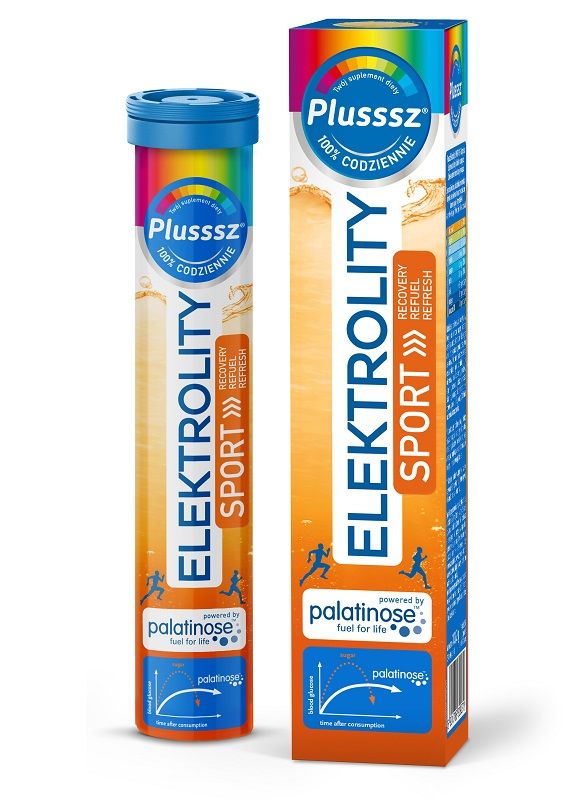 Plusssz Elektrolity Sport 100% Complex электролиты в шипучих таблетках, 24 шт. plusssz 100% мультивитамины магний вкус манго и апельсина 20 шипучих таблеток