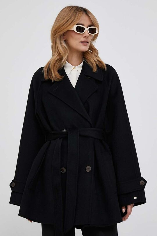 

Шерстяное пальто Tommy Hilfiger, черный