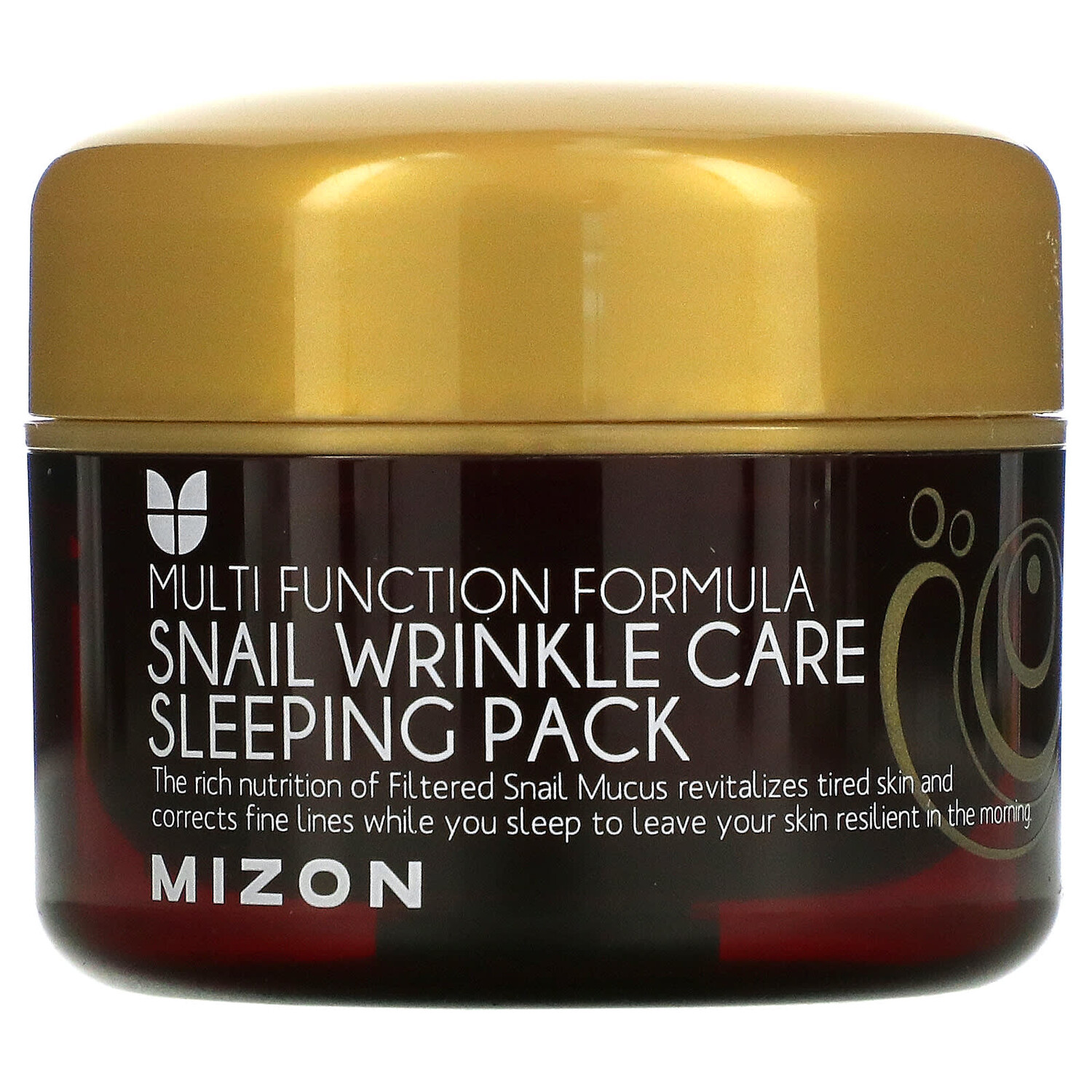 

Snail Wrinkle Care Sleeping Pack, ночная маска с муцином улитки против морщин, 80 мл (2,70 жидк. унции), Mizon