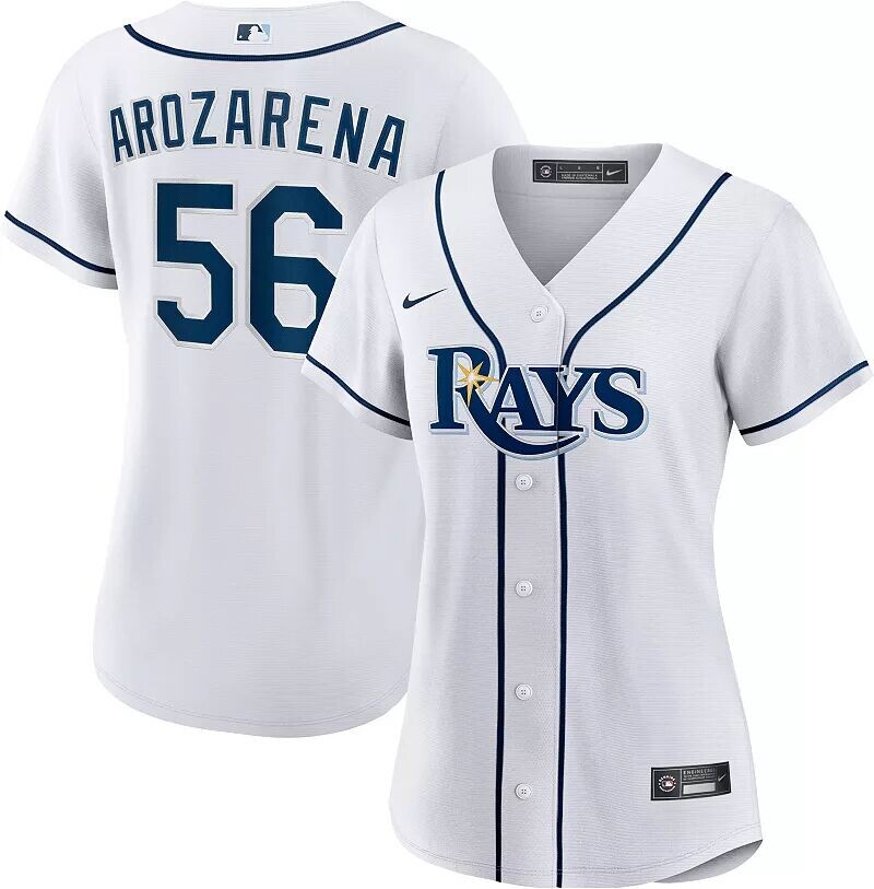 

Женская белая майка Nike Tampa Bay Rays Randy Arozarena #56 Cool Base