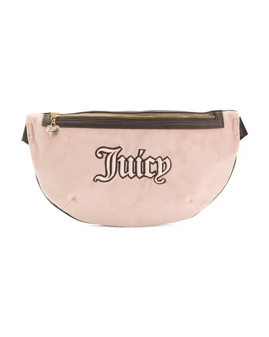 

Велюровая поясная сумка с логотипом Juicy Couture, цвет Multicolor
