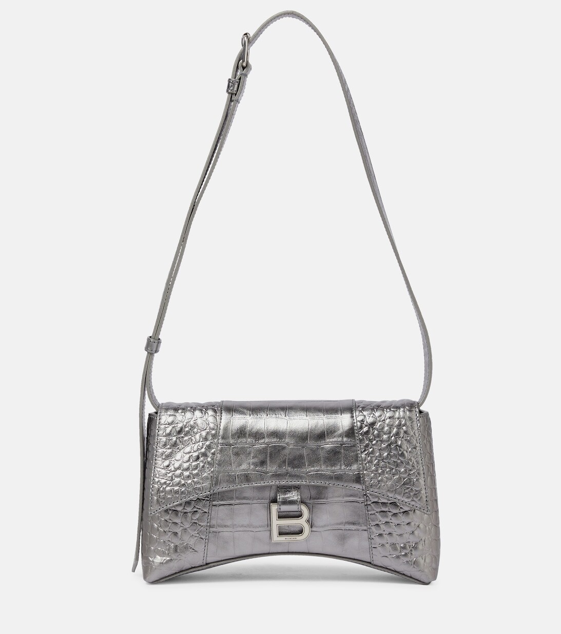 

Кожаная сумка через плечо Treize XS Balenciaga, серебряный, Серый