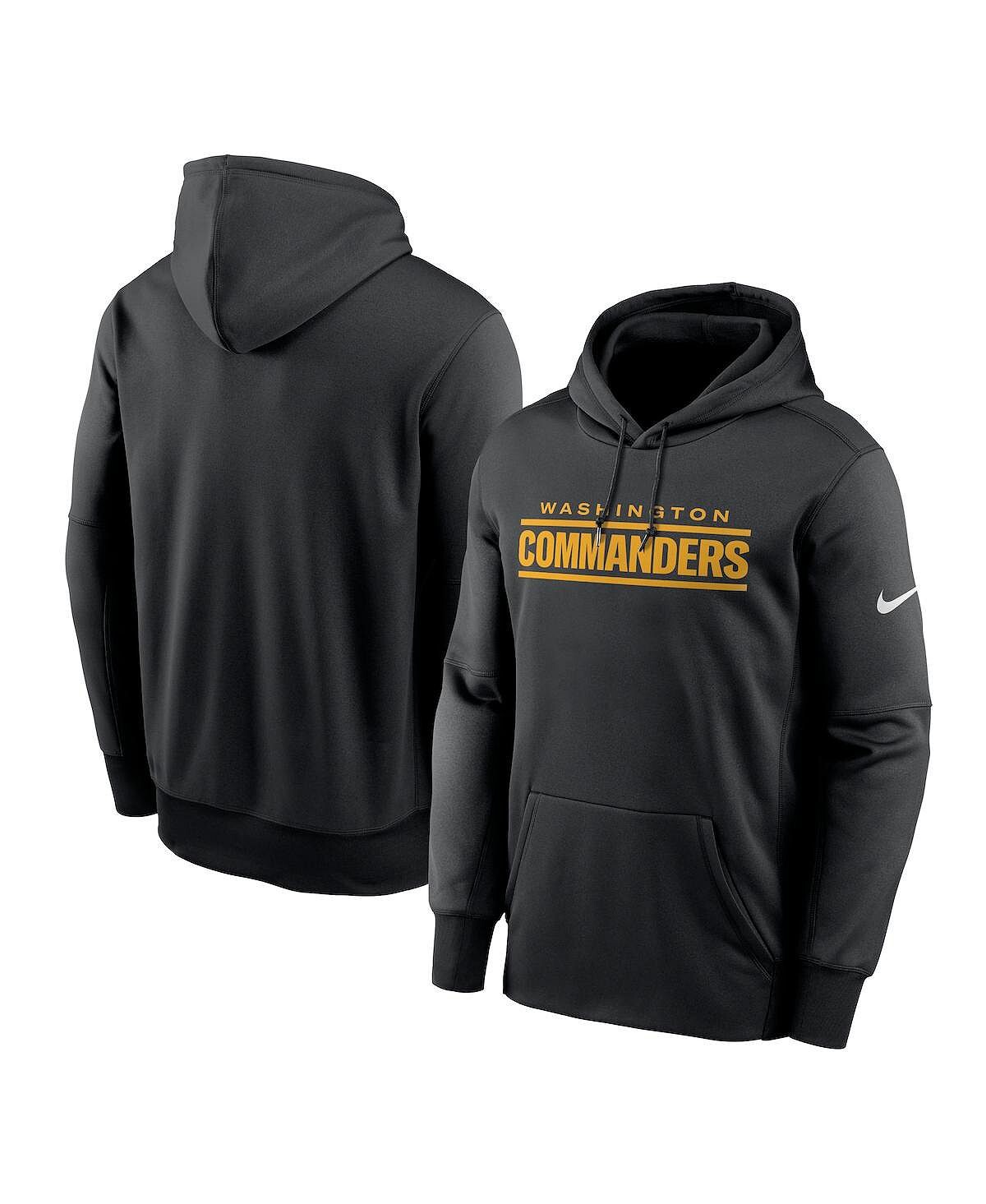 

Мужской черный пуловер с капюшоном Washington Commanders с надписью Performance Nike