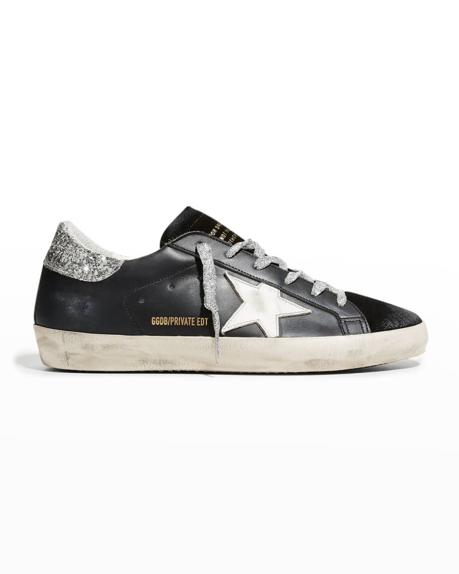 

Кожаные низкие кеды с блестками Superstar Golden Goose