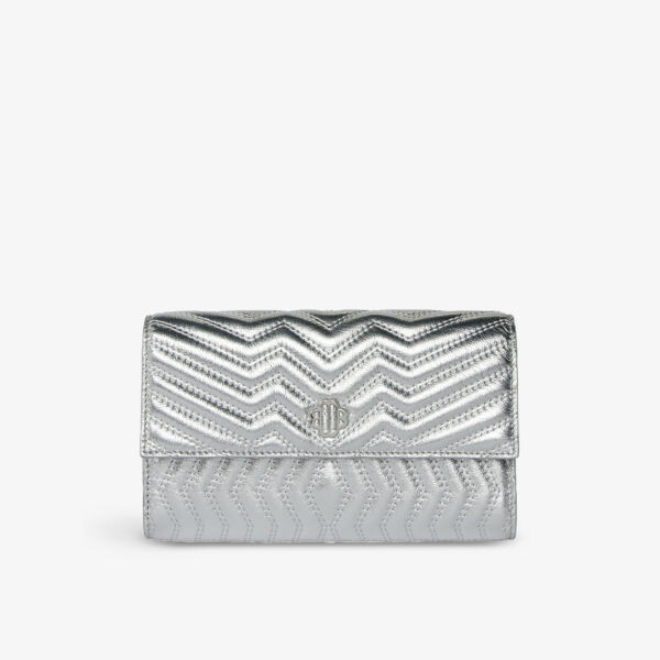 

Кошелек из металлизированной кожи с логотипом Maje, цвет noir / gris