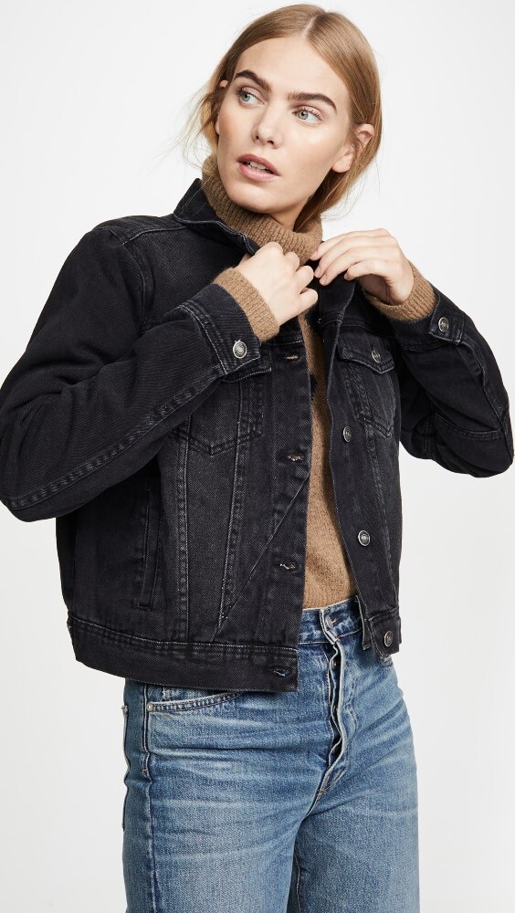

Куртка Free People Rumors Denim, черный