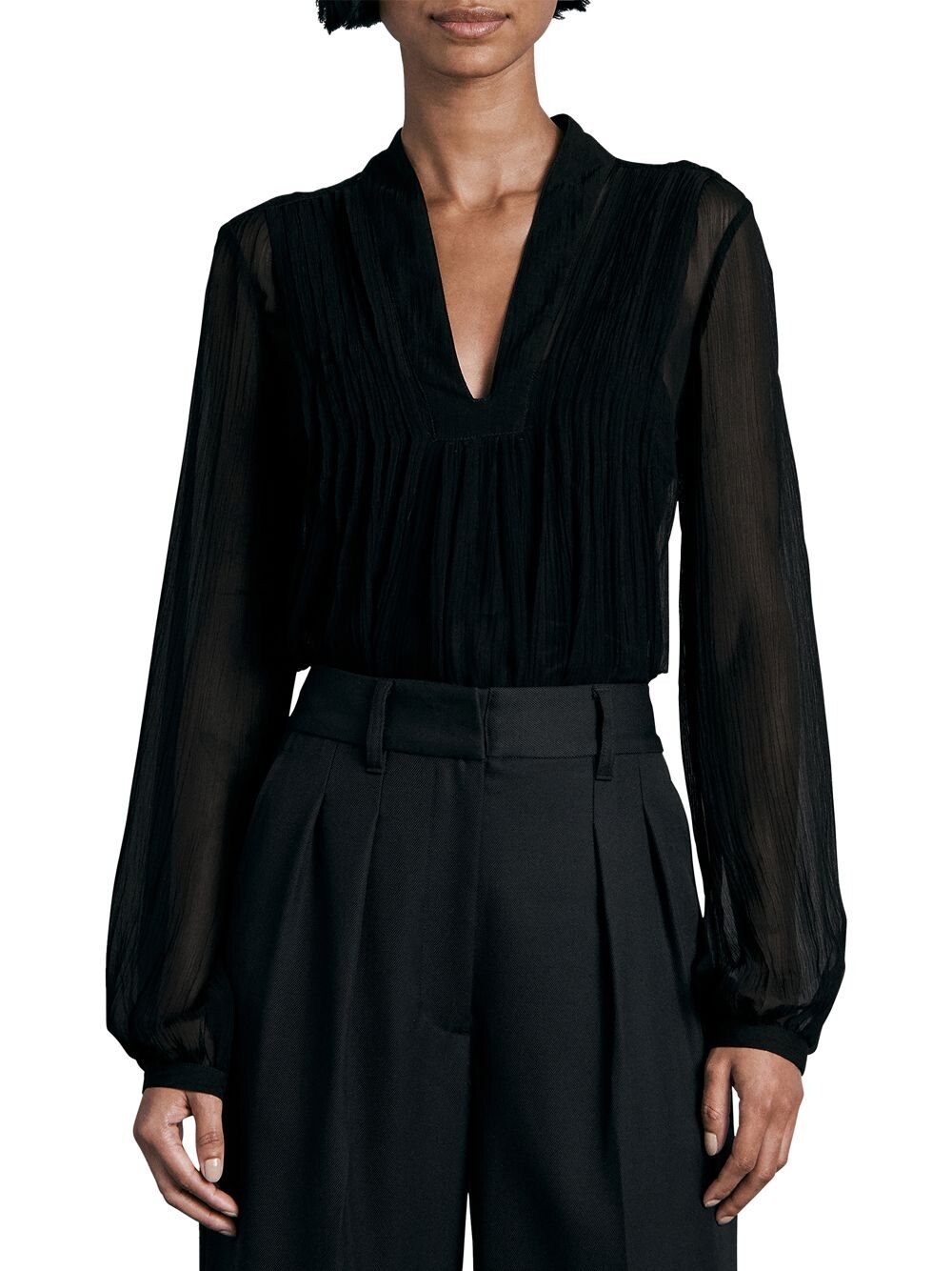

Топ Milo Velvet и жоржет rag & bone, черный