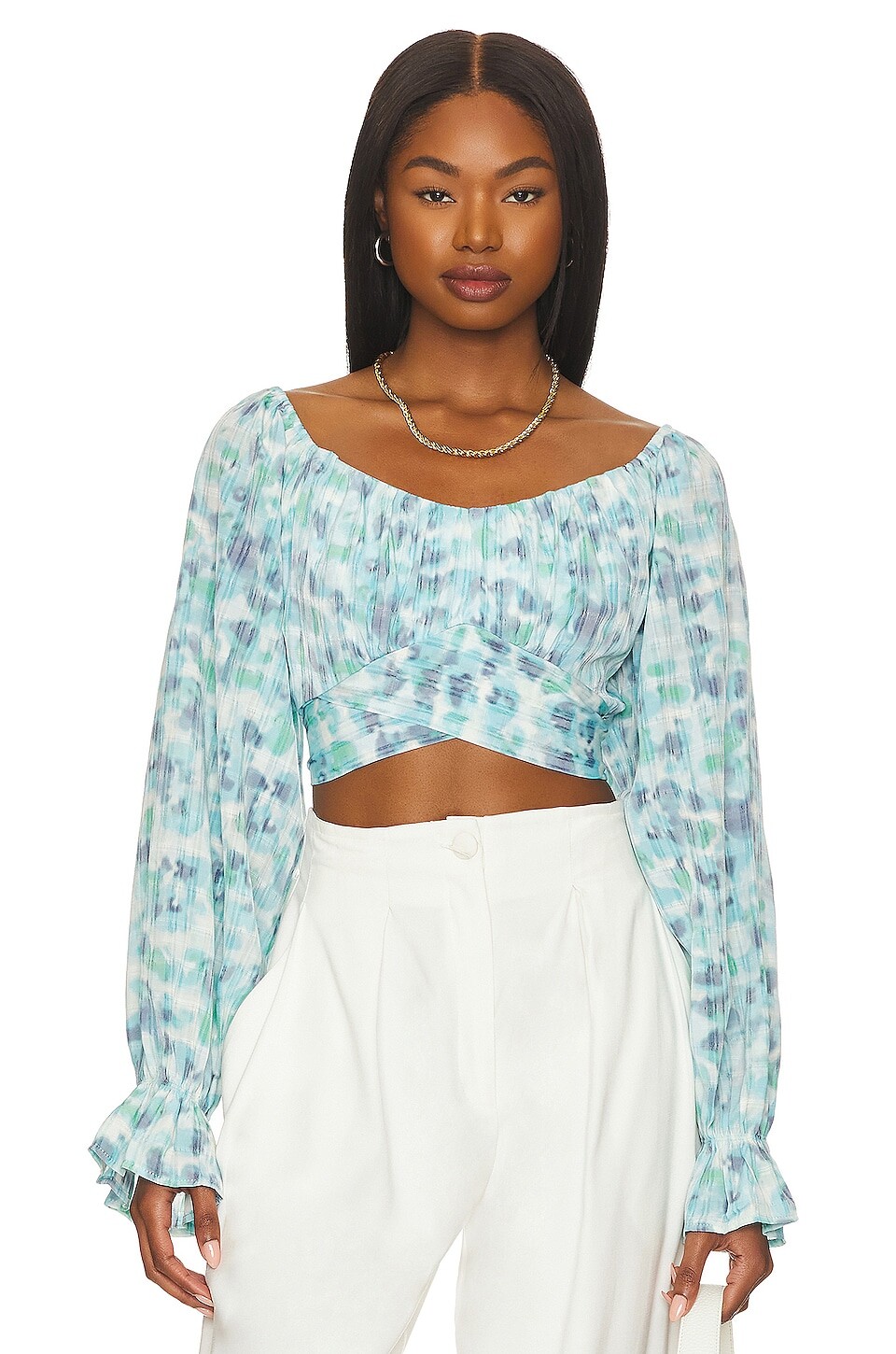 

Топ BCBGeneration Woven Crisscross, цвет Blue Multi