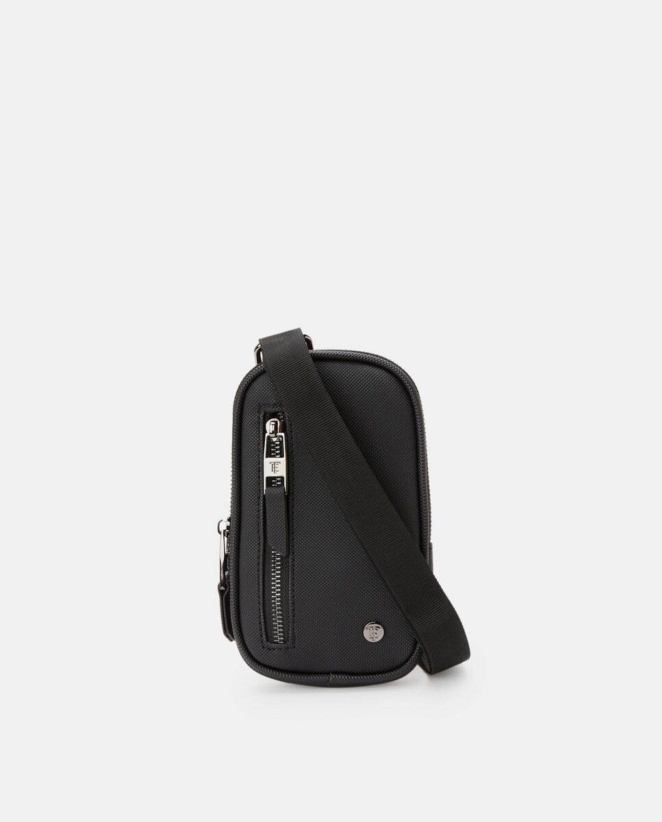 Миниатюрная черная сумка через плечо на молнии Emidio Tucci, черный миниатюрная черная сумка через плечо на молнии pepe jeans черный