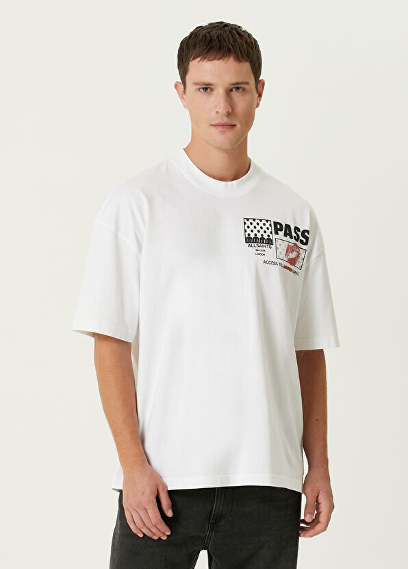 

Футболка Pass из органического хлопка Allsaints, белый