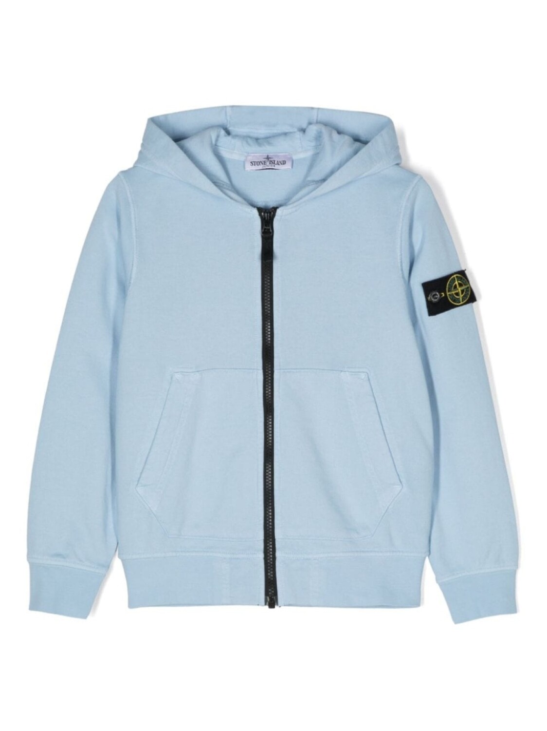 

Stone Island Junior худи на молнии с нашивкой Compass, синий