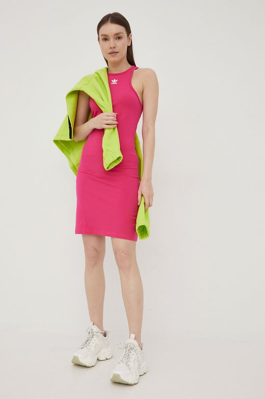 цена Платье Адиколор adidas Originals, розовый