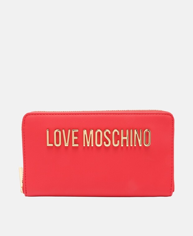 

Кожаный клатч Love Moschino, бордо