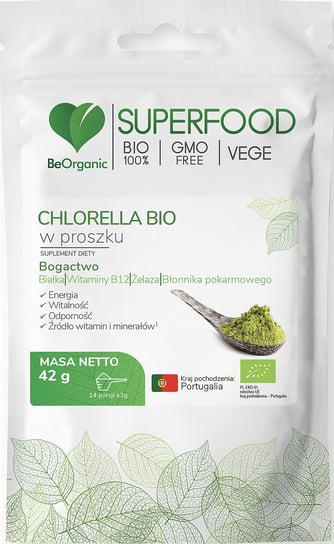 Medicaline, BeOrganic, органический порошок хлореллы, 42 г green foods органический порошок хлореллы 2 1 унции 60 г