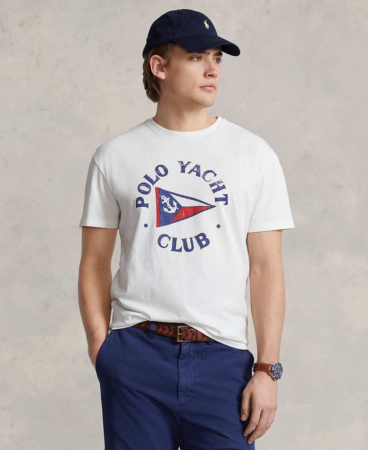 

Мужская футболка-поло классического кроя для яхт-клуба Polo Ralph Lauren