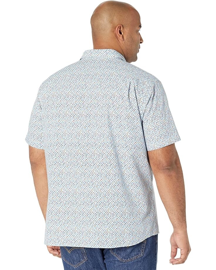 

Рубашка David Donahue Short Sleeve Shirt, цвет Blue/Multi