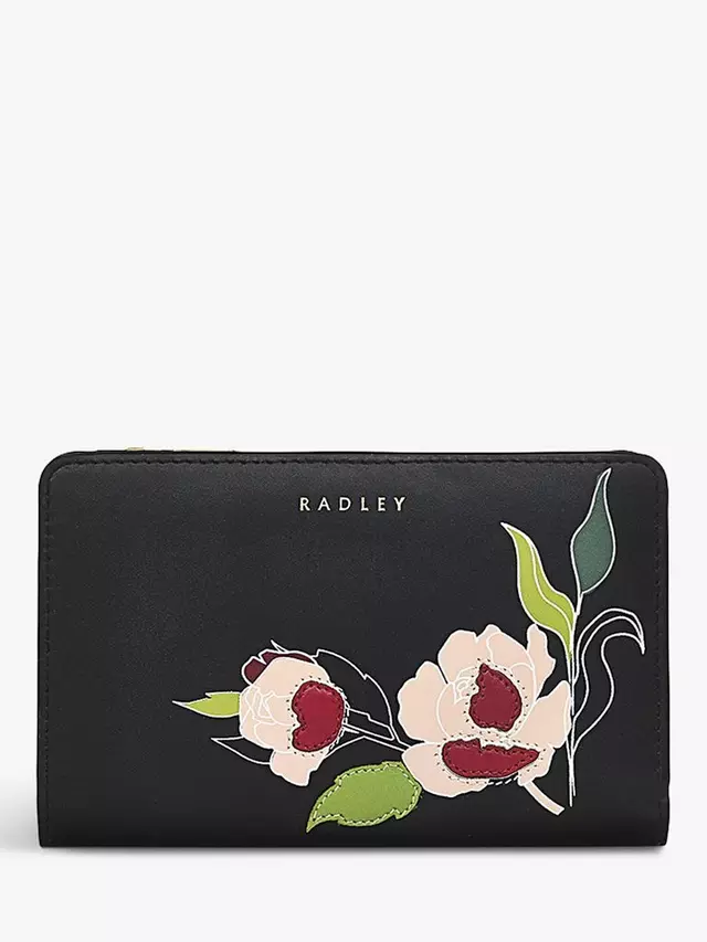 

Портмоне Radley Wild Roses Leather Bifold Medium, черный