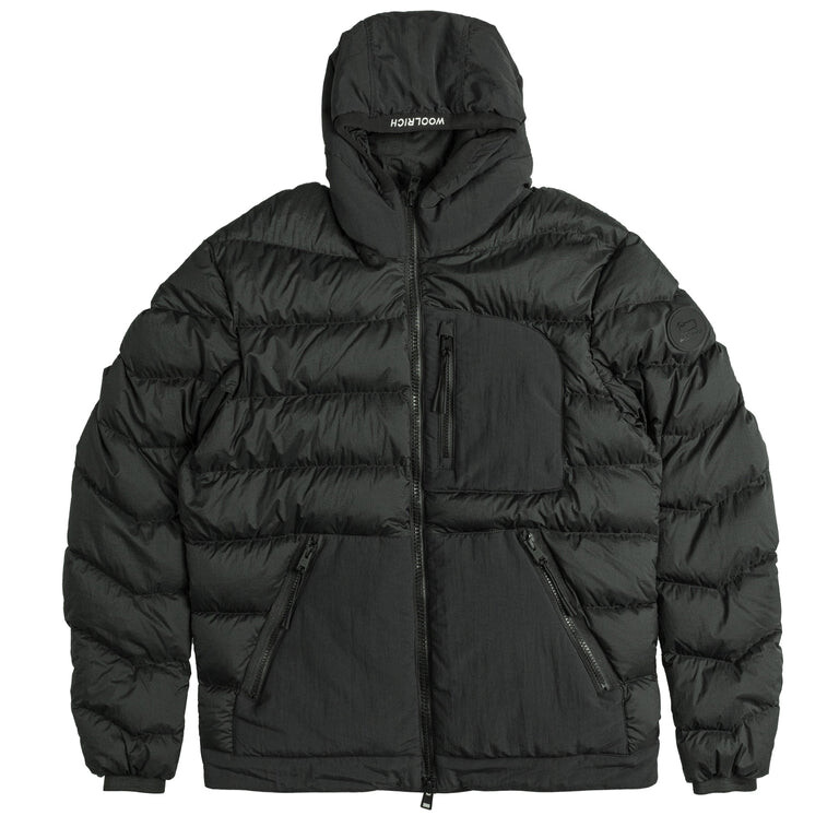 

Пуховик Lobster Crinkle Down Hybrid Woolrich, черный