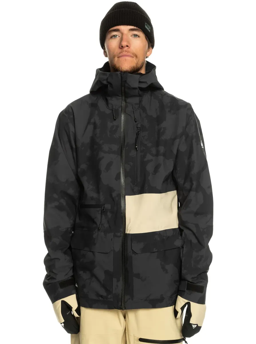 

Куртка для сноуборда Quiksilver "Sammy Carlson Stretch Quest", цвет Tie Dye True Black