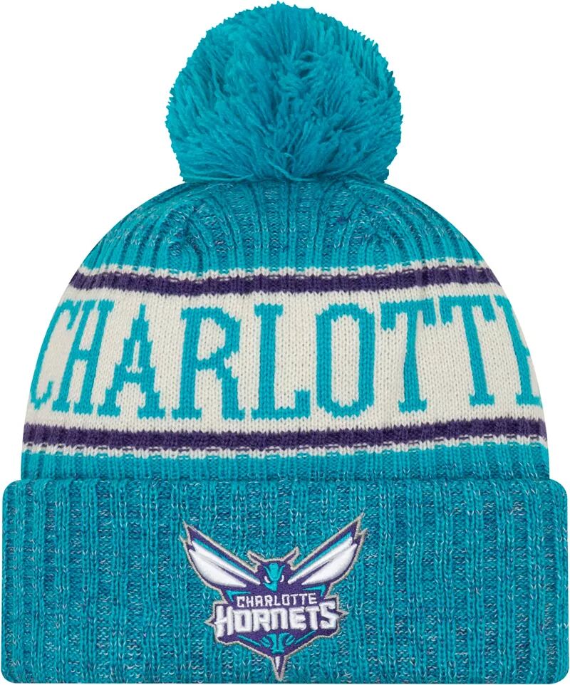Мужская спортивная вязаная шапка New Era Charlotte Hornets мужская спортивная вязаная шапка new era milwaukee bucks