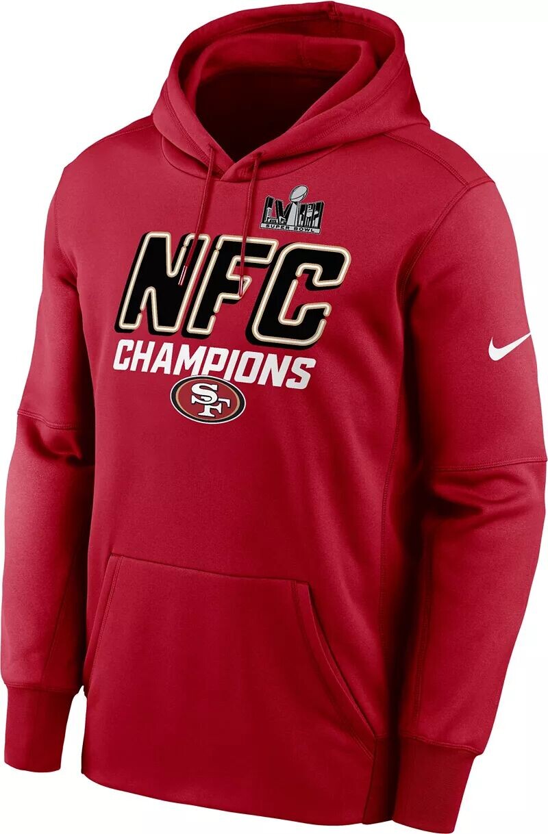 

Мужская худи Nike 2024 NFC Conference Champions San Francisco 49ers Iconic Therma-FIT