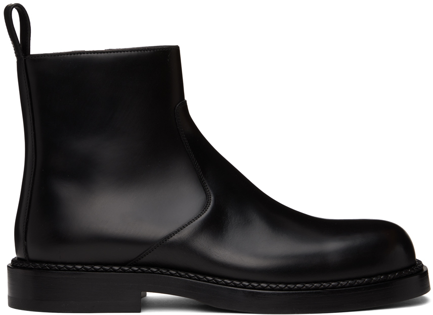 Черные ботинки Bottega Veneta со стойками