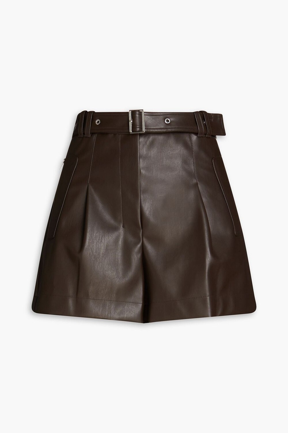 

Плиссированные шорты из искусственной кожи 3.1 PHILLIP LIM, коричневый