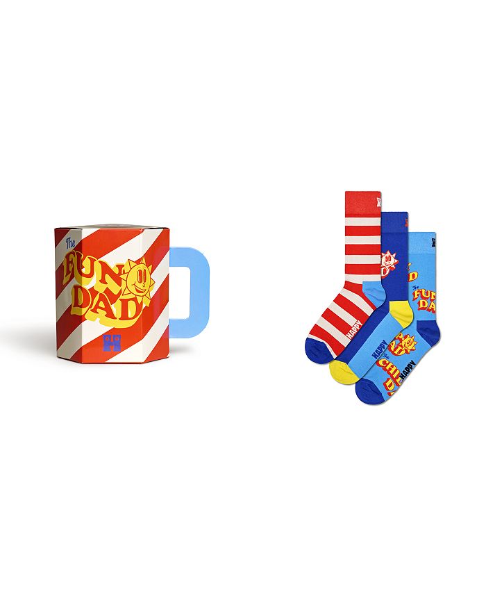 Подарочный набор носков Отец года, 3 шт. Happy Socks, мультиколор подарочный набор из 3 носков для домашних животных happy socks синий