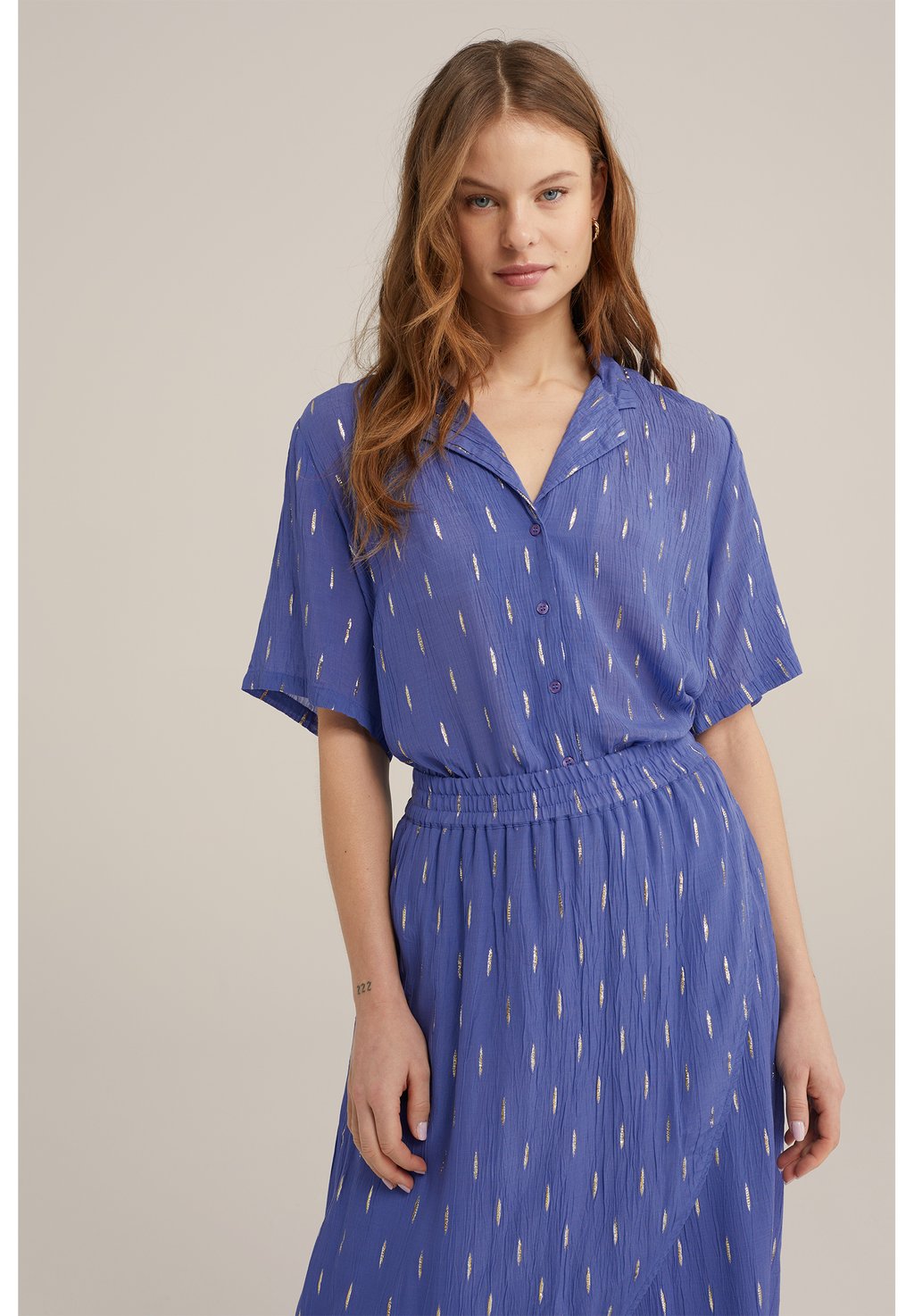 Блузка-рубашка WE Fashion, цвет violet