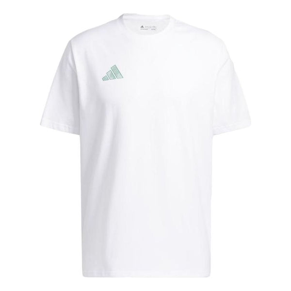 Футболка adidas Worldwide Hoops City Basketball Graphic Tee 'White', белый