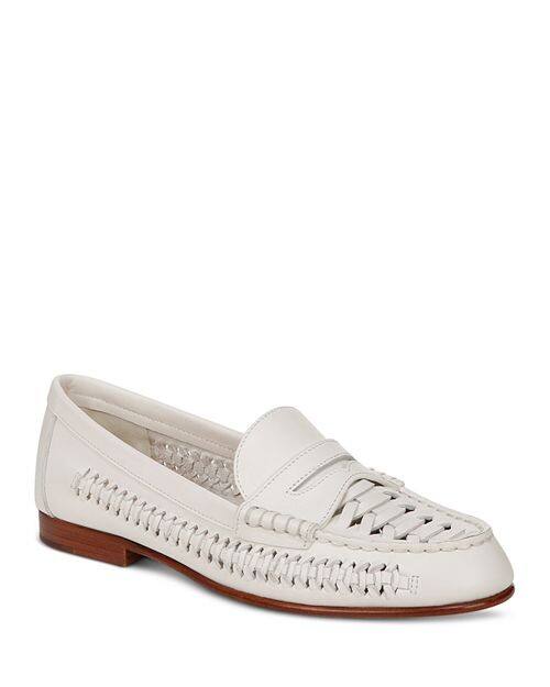 

Женские тканые лоферы без шнуровки Penny Slip On Veronica Beard, цвет White