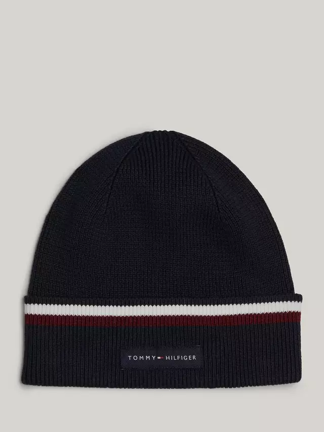 

Шапка Tommy Hilfiger Corp Love Solid Stripe, цвет space blue