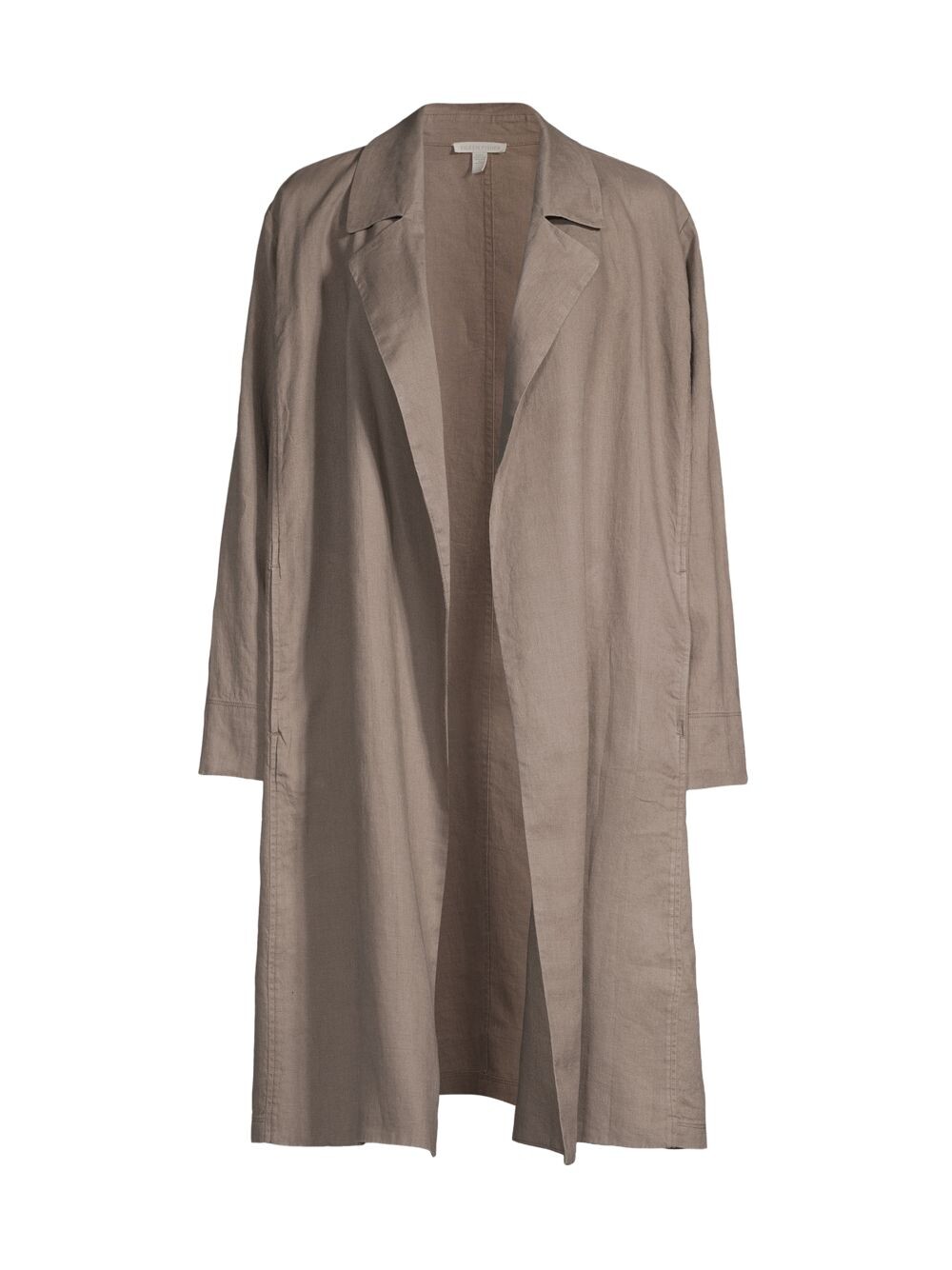 

Льняной плащ Eileen Fisher, коричневый
