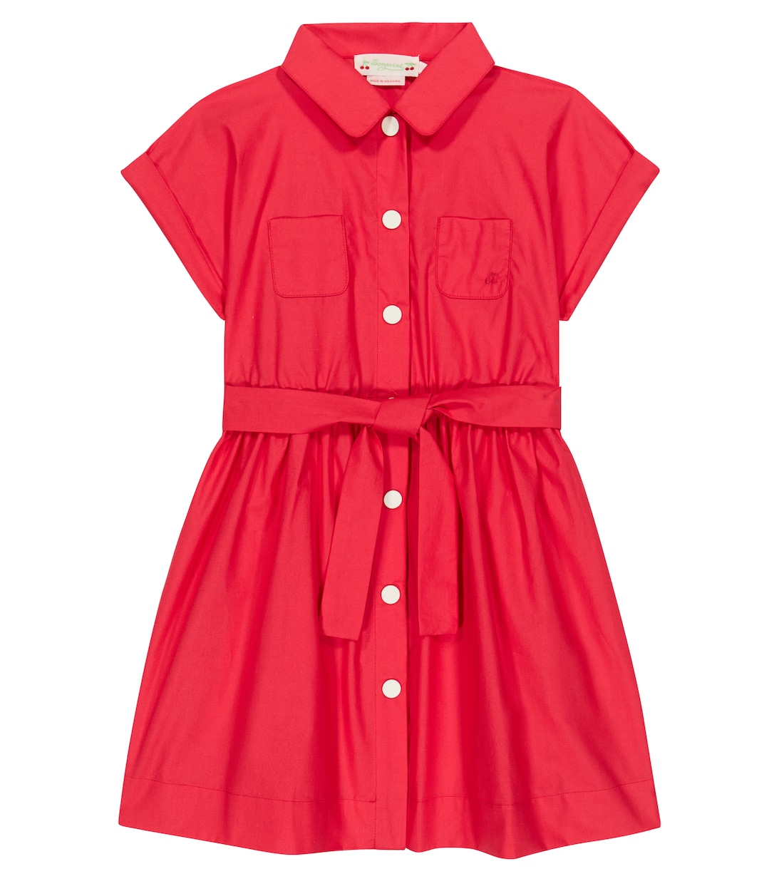 Платье-рубашка Gisèle из хлопка Bonpoint, красный цена и фото
