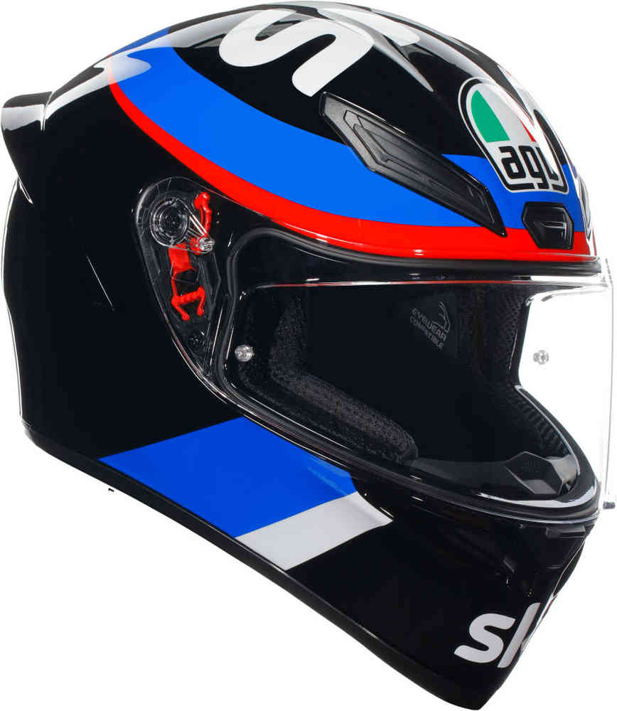 шлем защитный sky monkey v 013b s черный K-1 S VR46 Шлем Sky Racing Team AGV