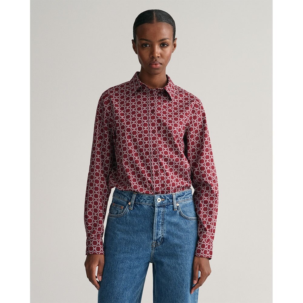 

Рубашка Gant Reg Geometric Cot Voile, розовый
