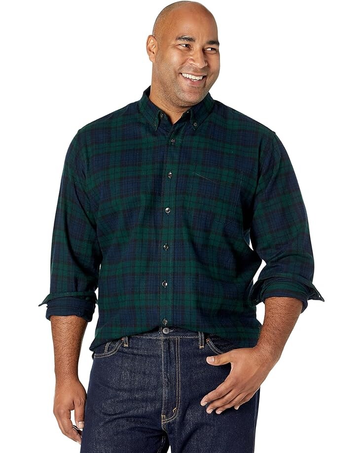 

Рубашка L.L.Bean Scotch Plaid Flannel Traditional Fit, цвет Black Watch