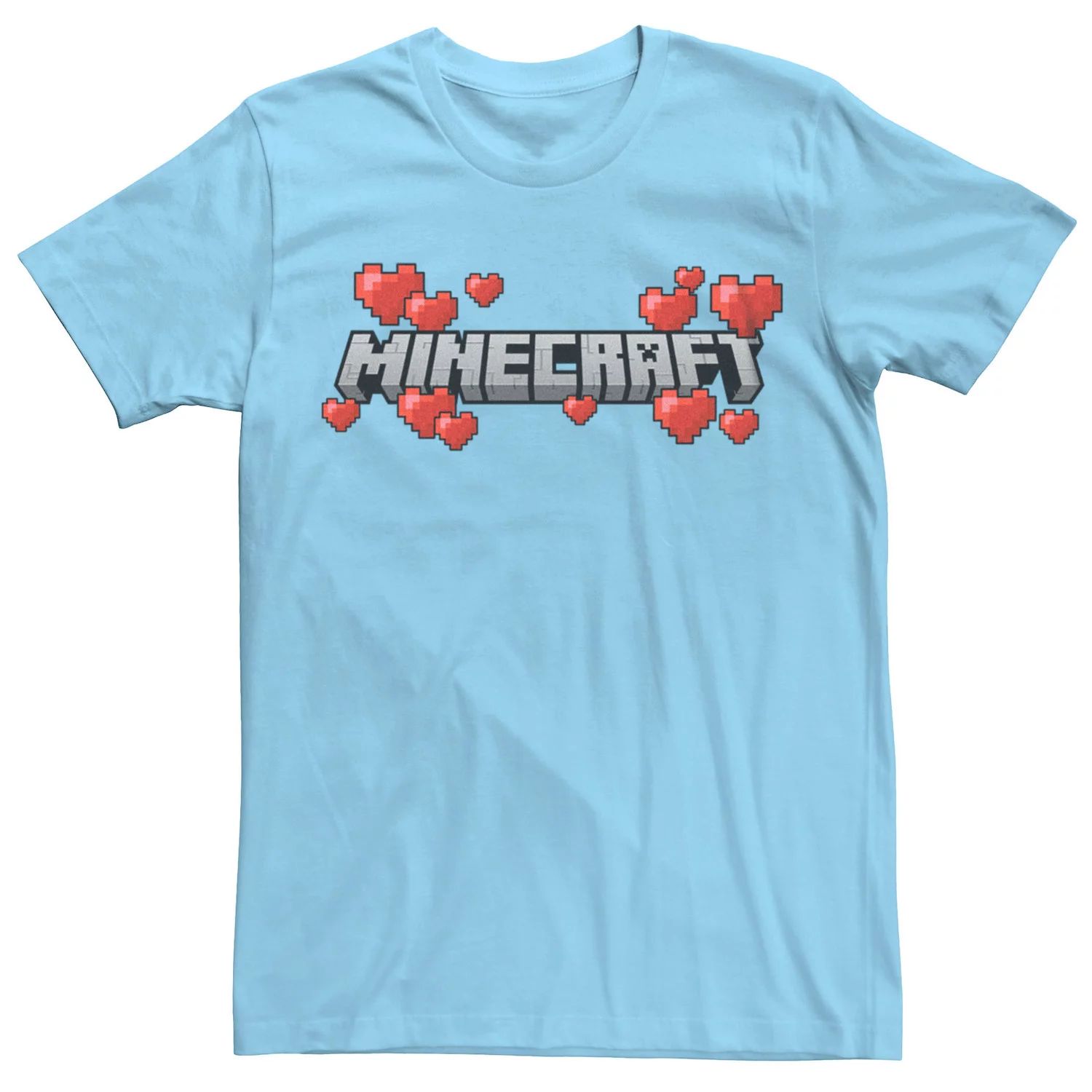 Мужская футболка с логотипом Minecraft и сердечками Licensed Character