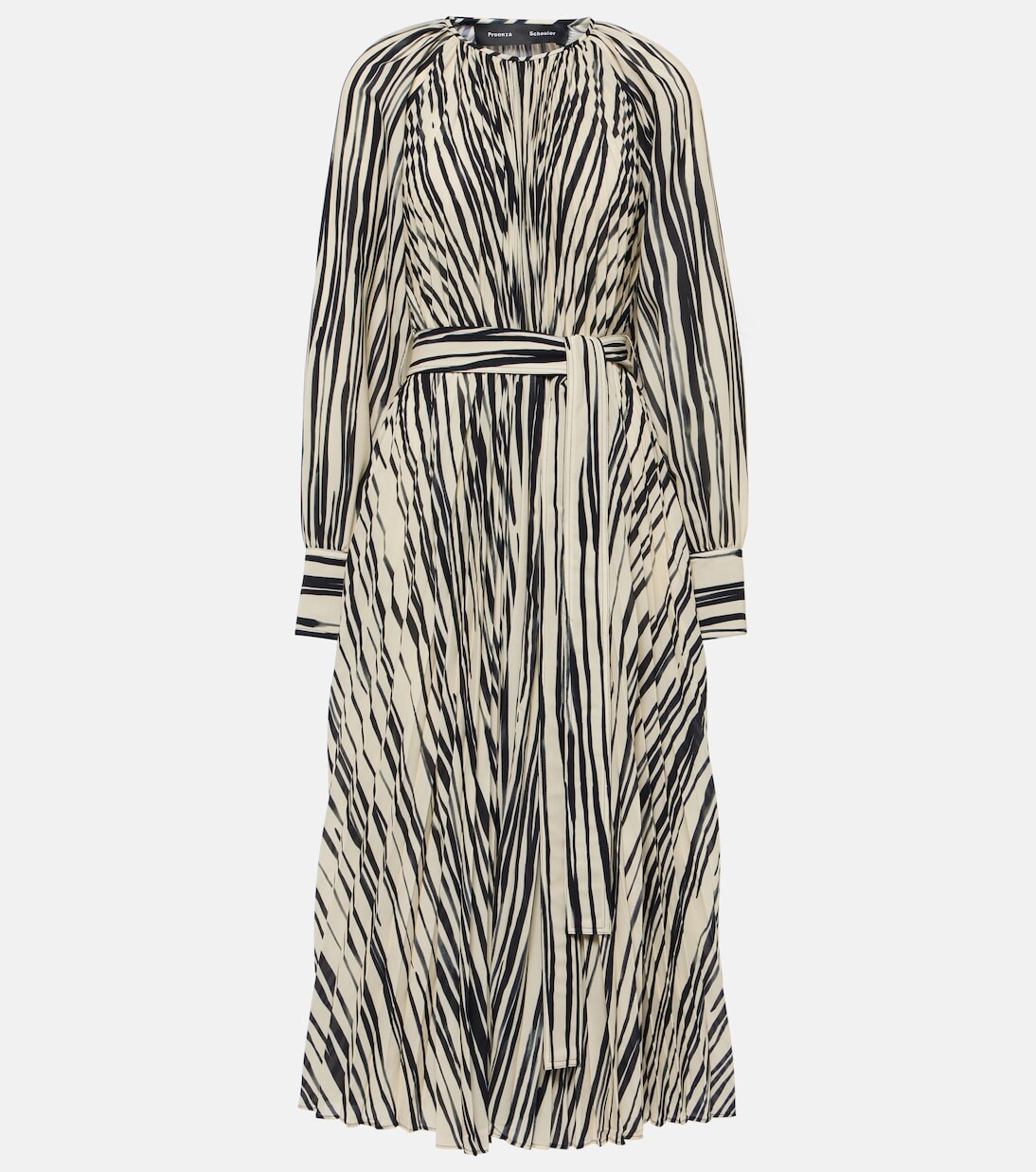 

Шифоновое платье миди в полоску carol Proenza Schouler, нейтральный