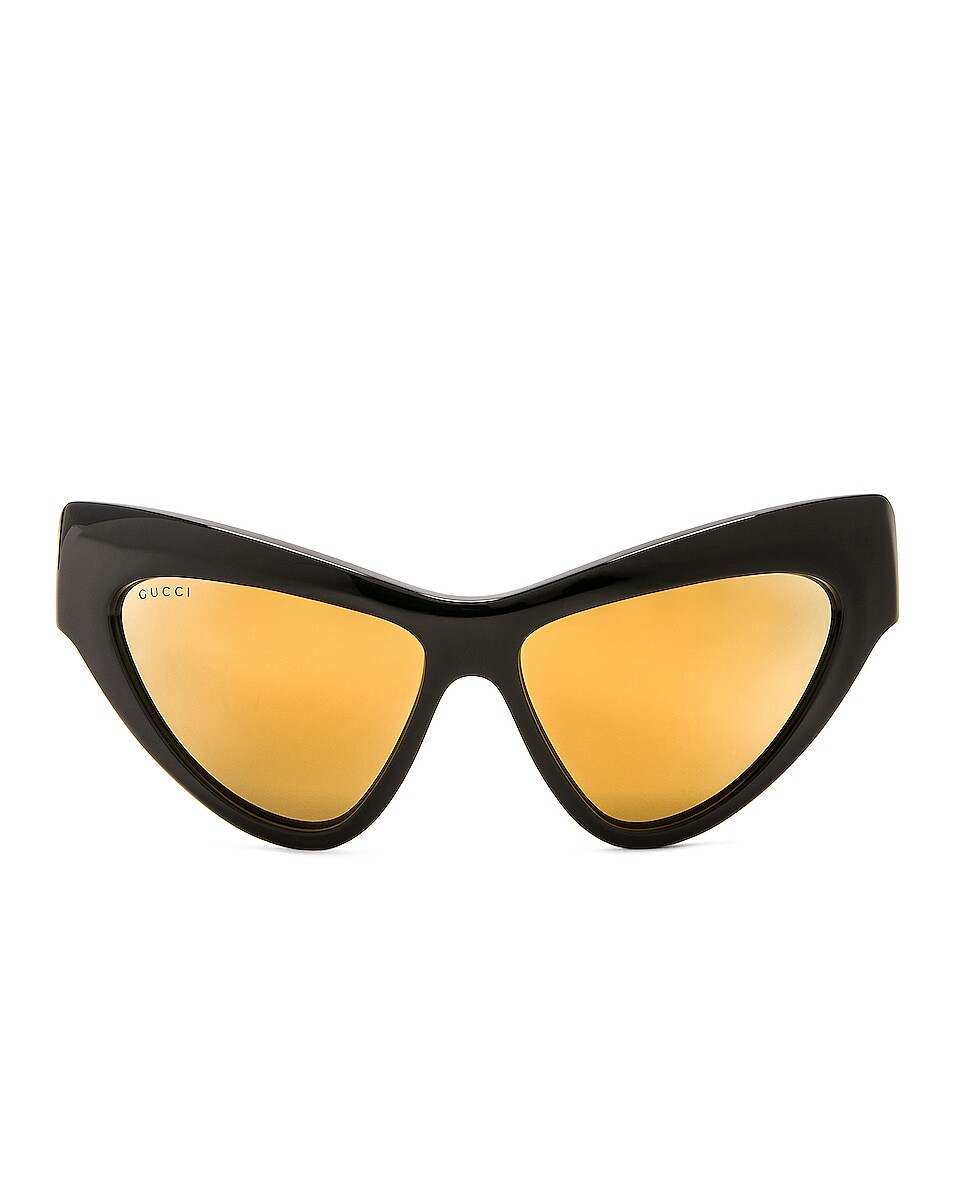 

Солнцезащитные очки Gucci Cat Eye, цвет Black & Gold
