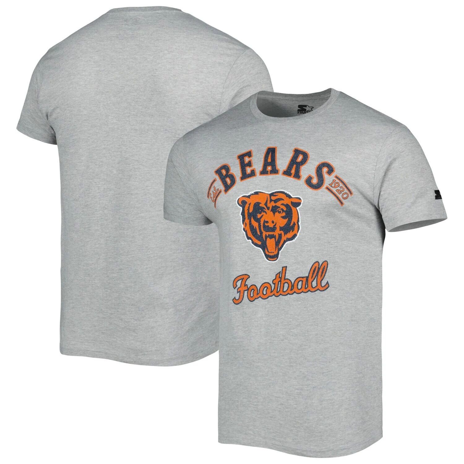 

Мужская серая футболка с принтом Chicago Bears Prime Time Starter