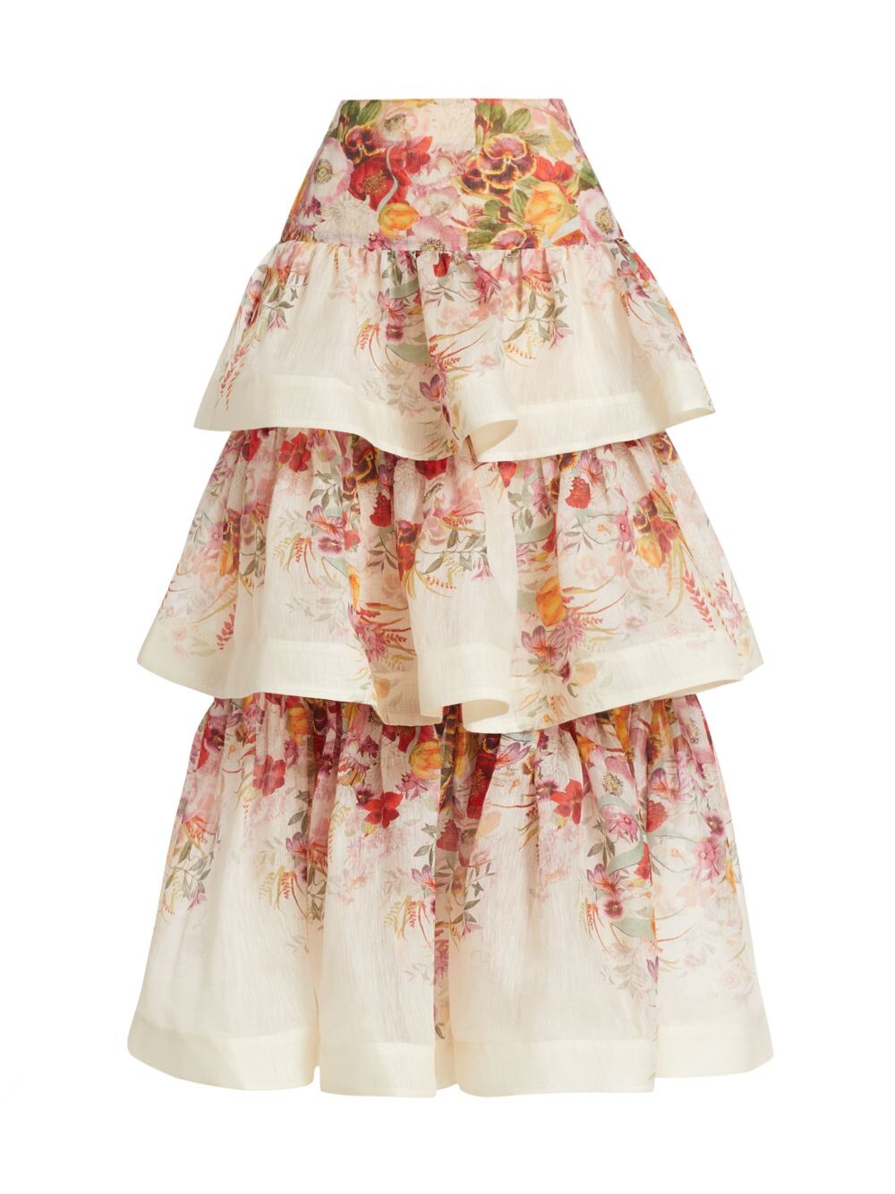

Ярусная юбка миди Wonderland Zimmermann