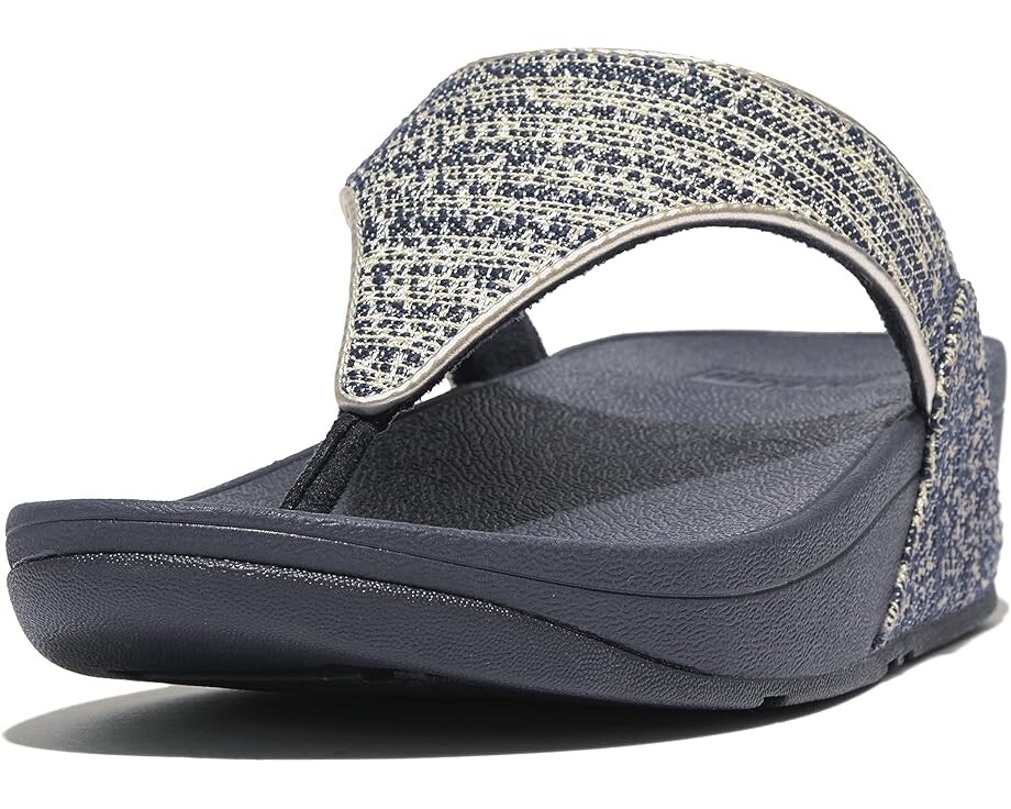 

Сандалии FitFlop Lulu Shimmerweave Toe-Post Sandals, цвет Midnight Navy Mix