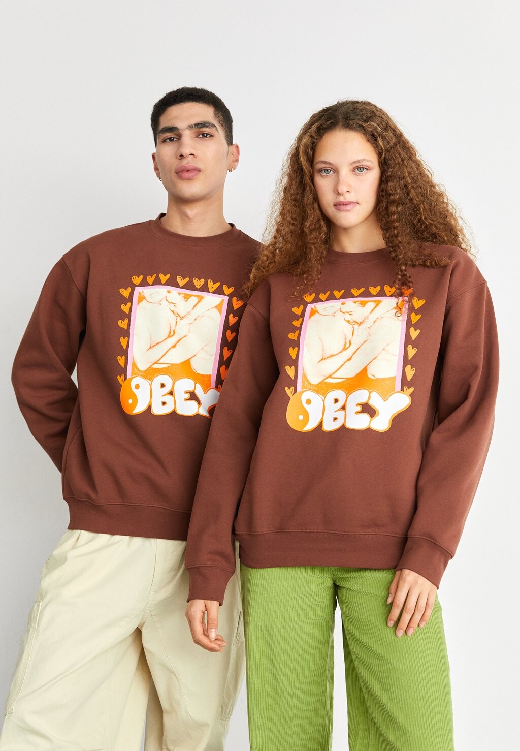 

Толстовка Obey Clothing OBEY WRESTLER, цвет sepia