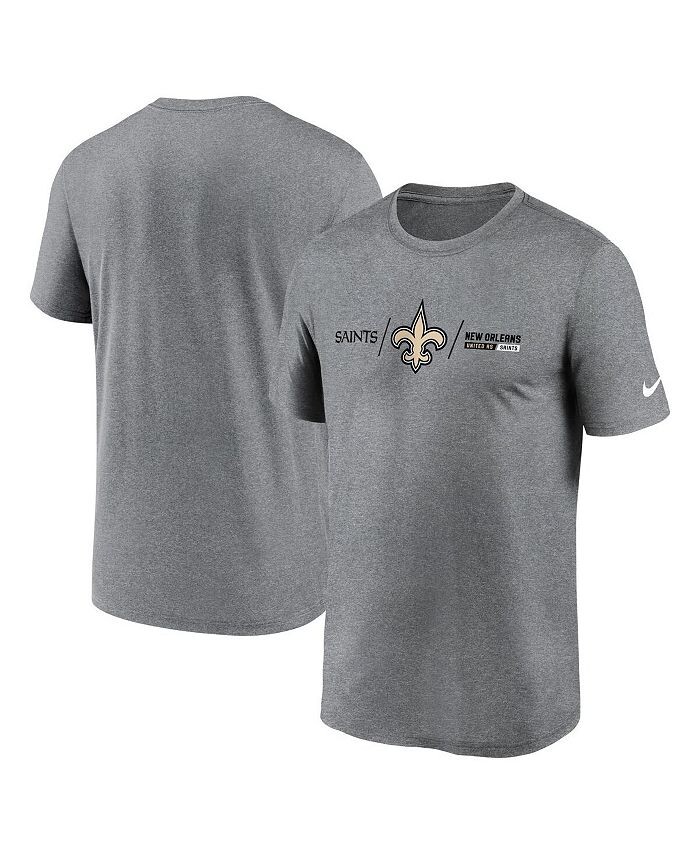 

Мужская темно-серая футболка New Orleans Saints Horizontal Lockup Legend Nike, серый