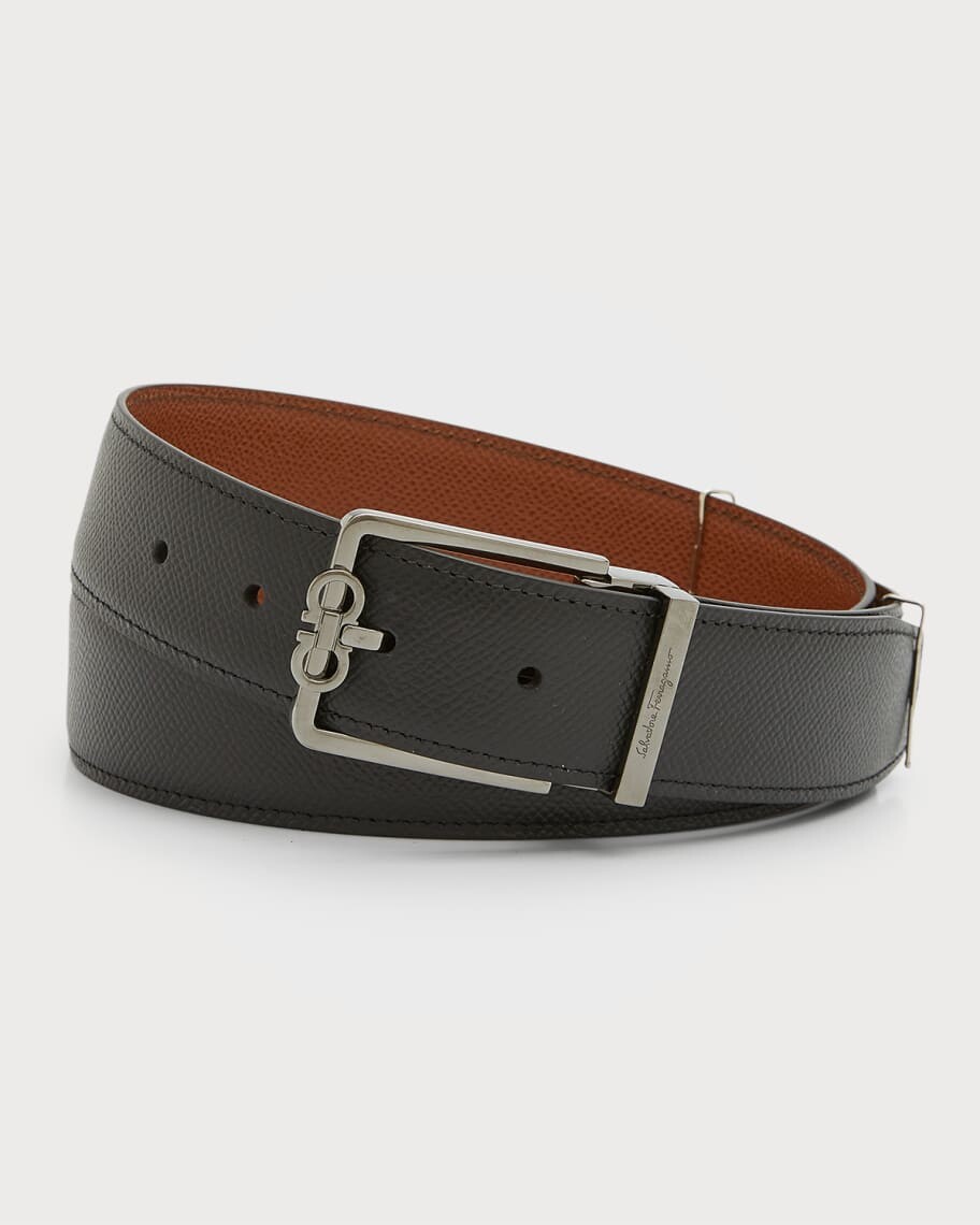 

Мужской двойной регулируемый двусторонний кожаный ремень Ferragamo