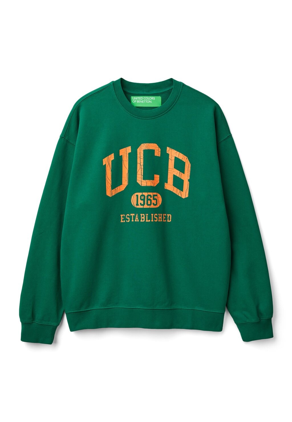 

Толстовка CREW NECK WITH LOGO United Colors of Benetton, зеленый