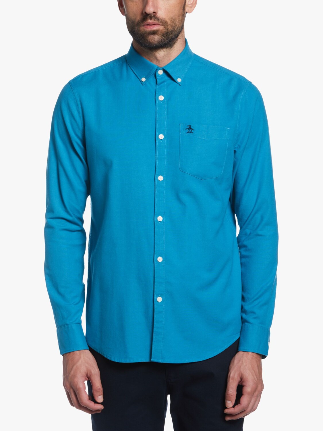 

Эластичная оксфордская рубашка с длинными рукавами Original Penguin