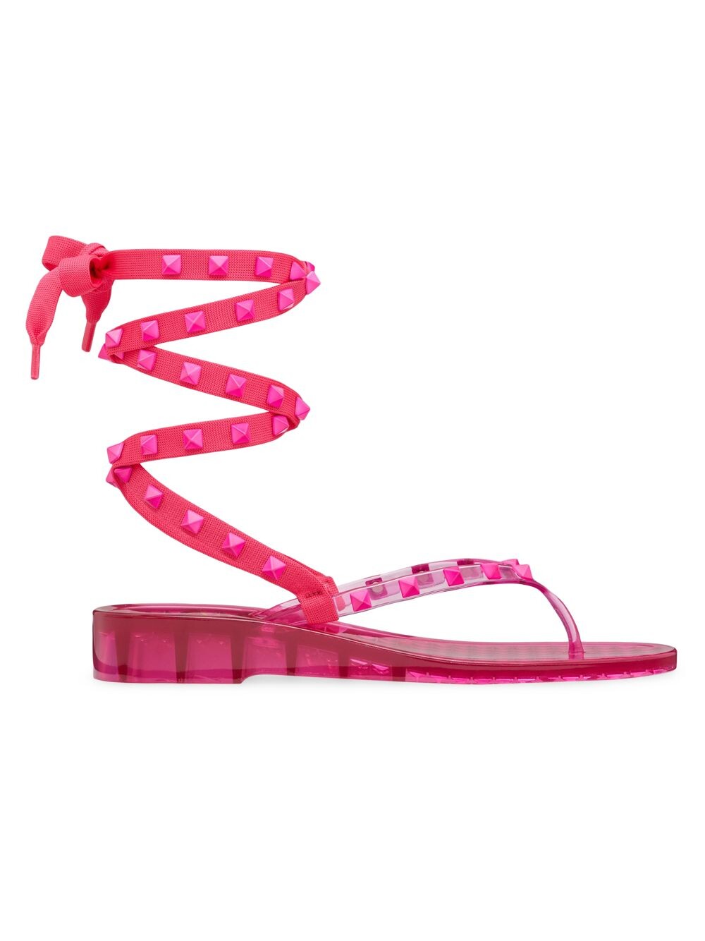 

Резиновые ремешки Rockstud с заклепками в тон Valentino Garavani, розовый